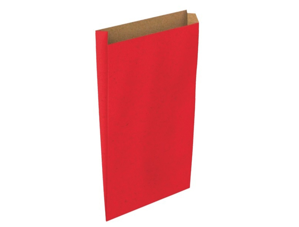 ENVELOPE BASIKA KRAFT VERMELHO COM FOLE M 200X350X60 MM PACK DE 25 UNIDADES