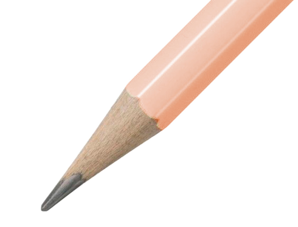 LAPIS DE GRAFITE STABILO SWANO COM BORRACHA MINA 2,2 MM DUREZA HB PESSEGO PASTEL