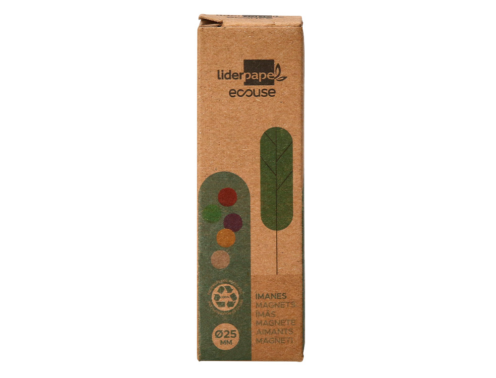 IMAN DE SINALIZACAO LIDERPAPEL ECOUSE PP RECICLADO PARA QUADRO MAGNETICO 25 MM CAIXA DE 10 UNIDADES CORES SORTIDAS