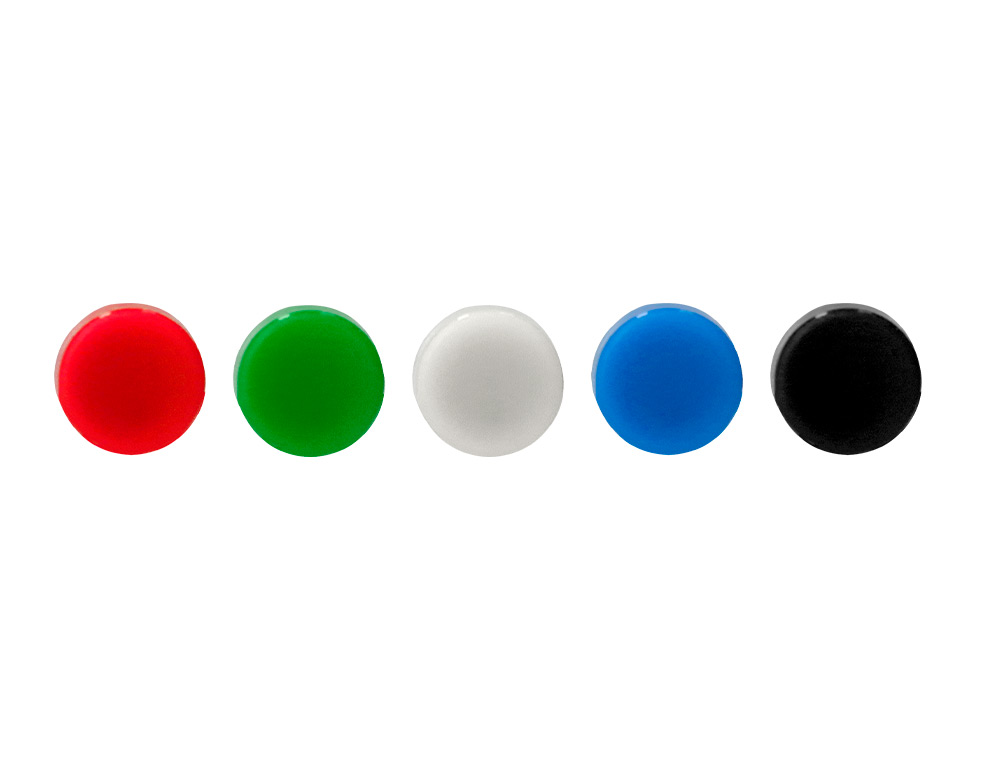 IMAN DE SINALIZACAO LIDERPAPEL ECOUSE PP RECICLADO PARA QUADRO MAGNETICO 25 MM CAIXA DE 10 UNIDADES CORES SORTIDAS