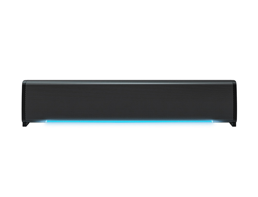 BARRA DE SOM Q-CONNECT PARA PC COM ILUMINAÇÃO LED COR PRETA