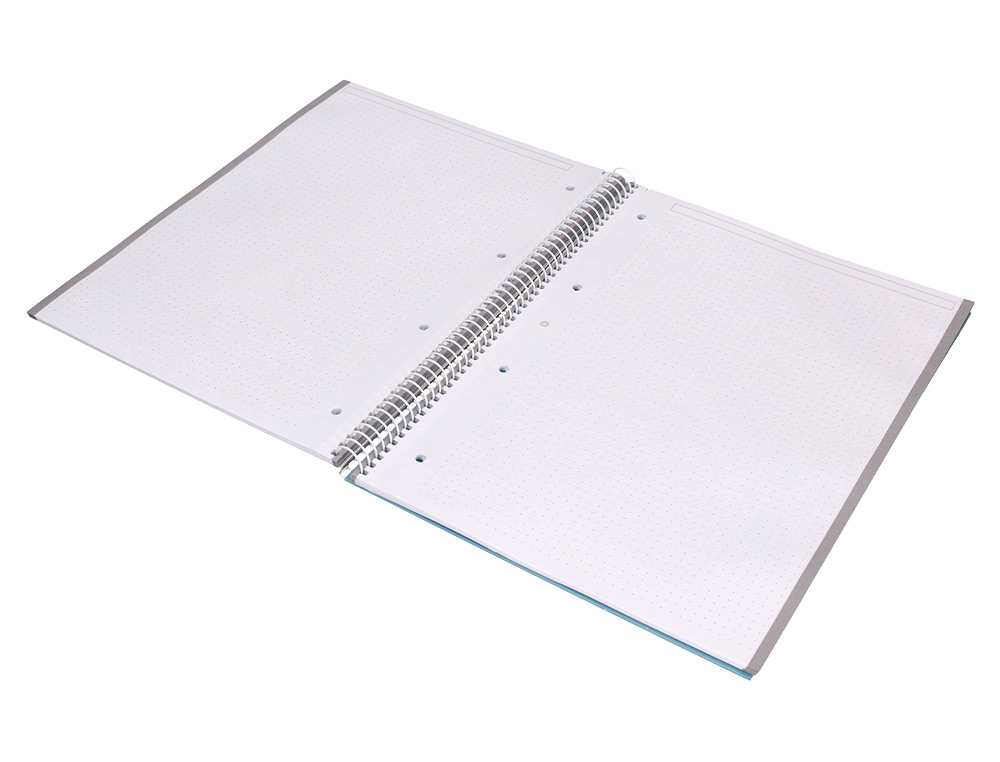 CADERNO ESPIRAL A4 MICRO ANTARTIK CAPA FORRADA 80F 90 GR PONTILHADO 1 BANDA 4 FUROS COR CELESTE