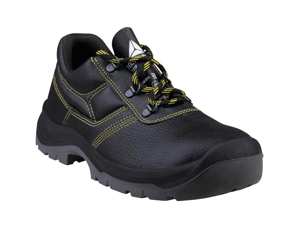 SAPATOS DE SEGURANCA DELTAPLUS EM COURO PIGMENTADO SOLA PU BI DENSIDADE COR PRETO TAMANHO 40