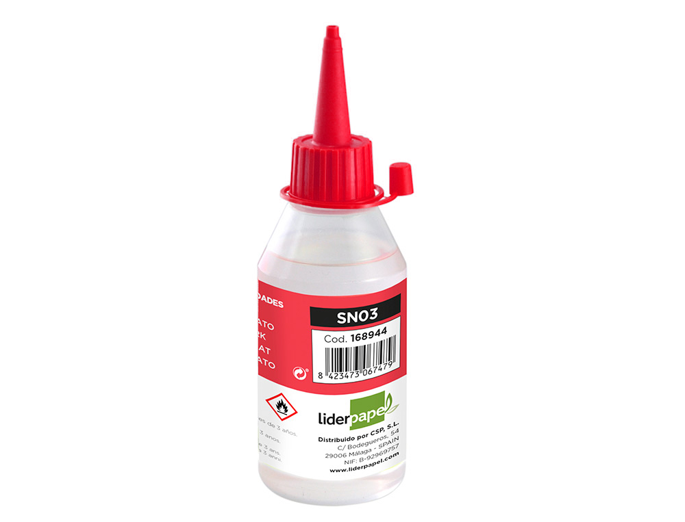 COLA SILICONE LIQUIDA LIDERPAPEL PARA MANUALIDADES FRASCO DE 100 ML