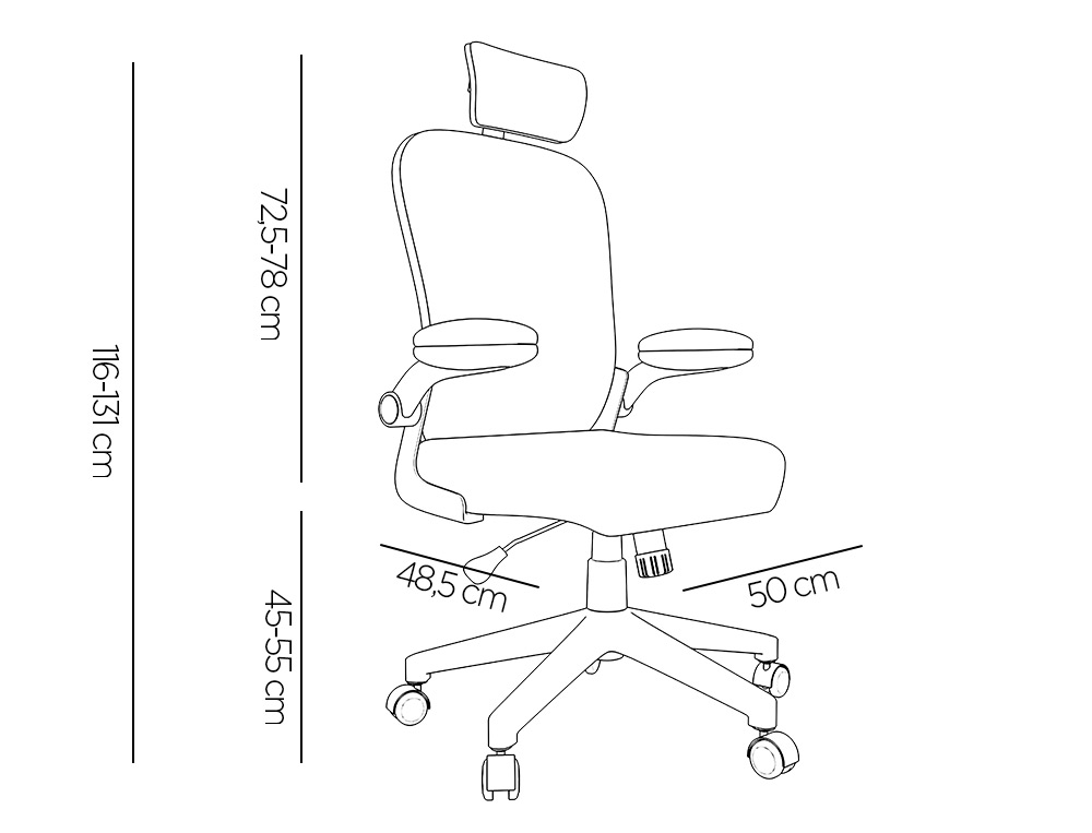 CADEIRA ERGONOMICA Q-CONNECT PALERMO MALHA BASE NYLON ALT MAX 1300 MM LARG 610 MM PROF 600 MM RODAS PREMIUM COR BRANCO/C