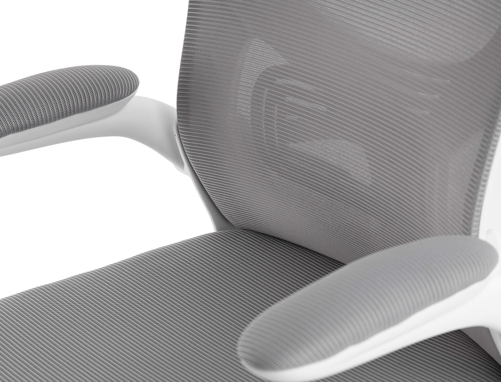 CADEIRA ERGONOMICA Q-CONNECT PALERMO MALHA BASE NYLON ALT MAX 1300 MM LARG 610 MM PROF 600 MM RODAS PREMIUM COR BRANCO/C