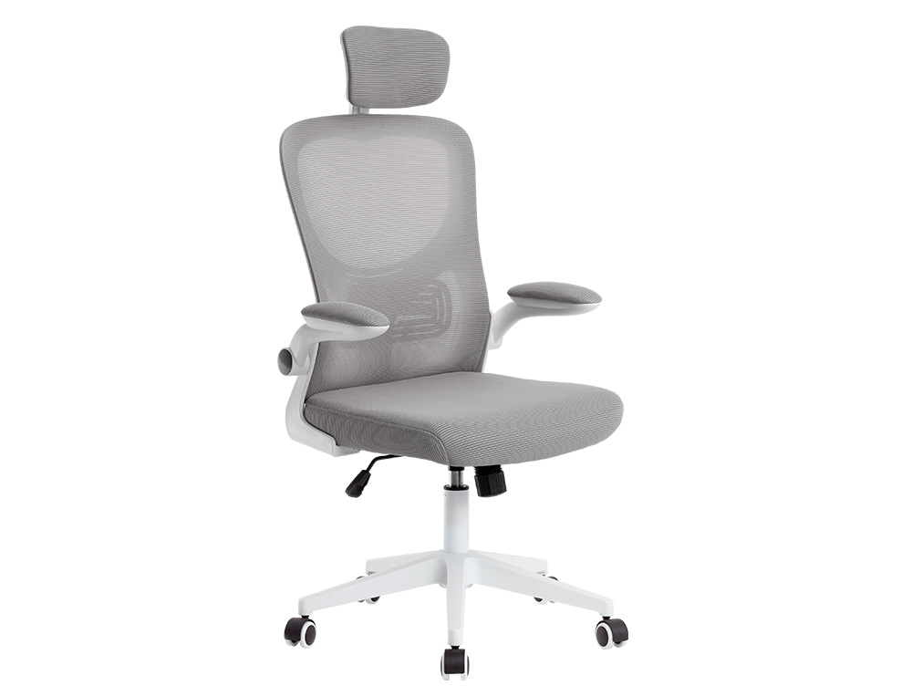 CADEIRA ERGONOMICA Q-CONNECT PALERMO MALHA BASE NYLON ALT MAX 1300 MM LARG 610 MM PROF 600 MM RODAS PREMIUM COR BRANCO/C