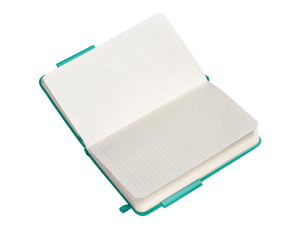 CADERNO COM ELASTICO ANTARTIK NOTES CAPA DURA A6 PAUTADO TURQUESA 100 FOLHAS 80 GR FSC