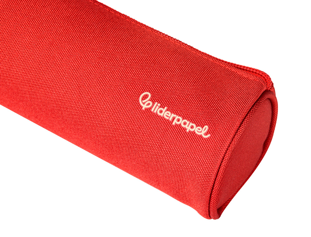 ESTOJO ESCOLAR LIDERPAPEL CILINDRICO LARGO 210X70 MM VERMELHO