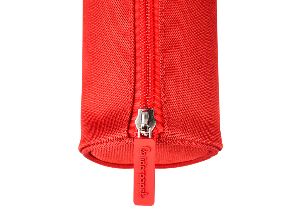 ESTOJO ESCOLAR LIDERPAPEL CILINDRICO LARGO 210X70 MM VERMELHO