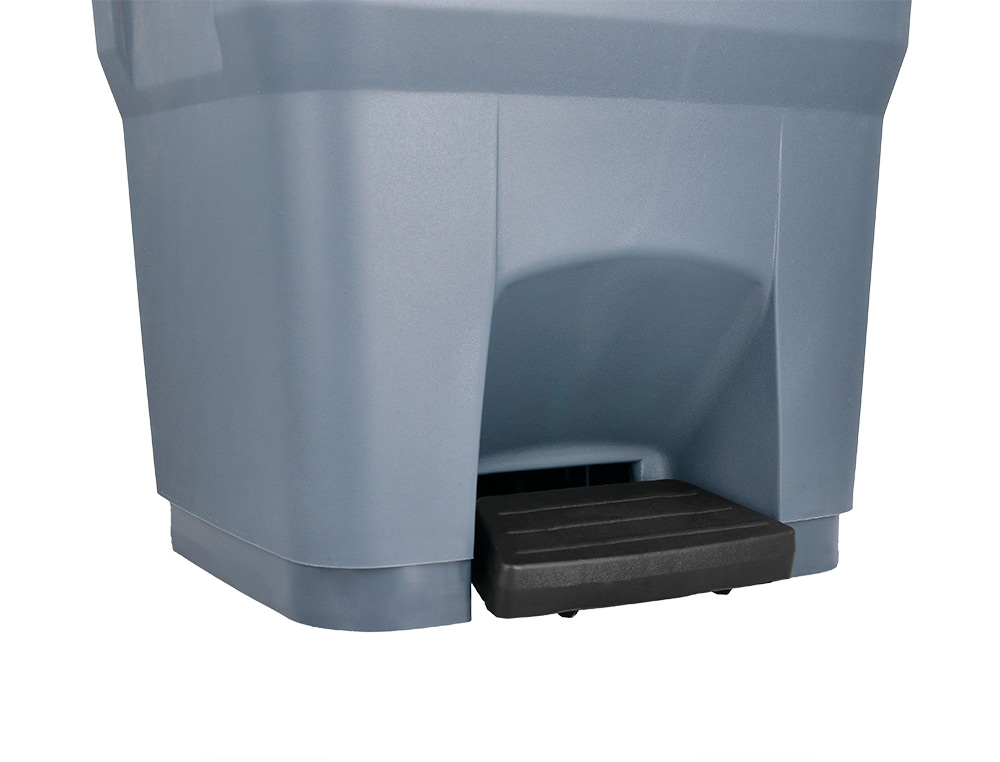 CESTO DE PAPEIS Q-CONNECT PLASTICO COM TAMPA E PEDAL 30 LITROS CINZA 395X395X420 MM