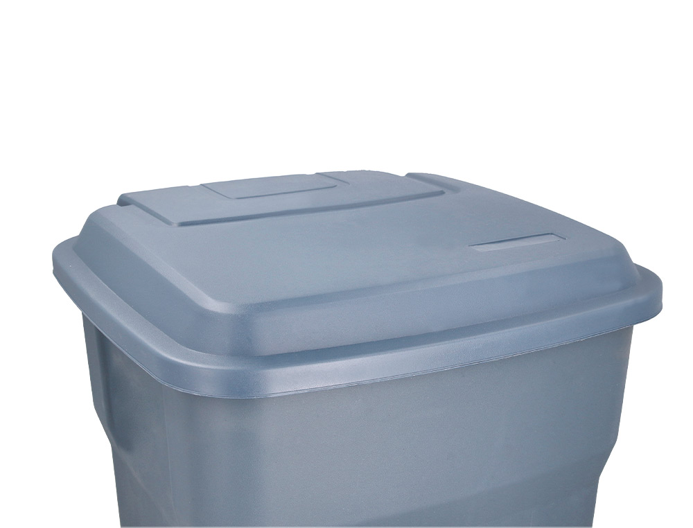 CESTO DE PAPEIS Q-CONNECT PLASTICO COM TAMPA E PEDAL 30 LITROS CINZA 395X395X420 MM