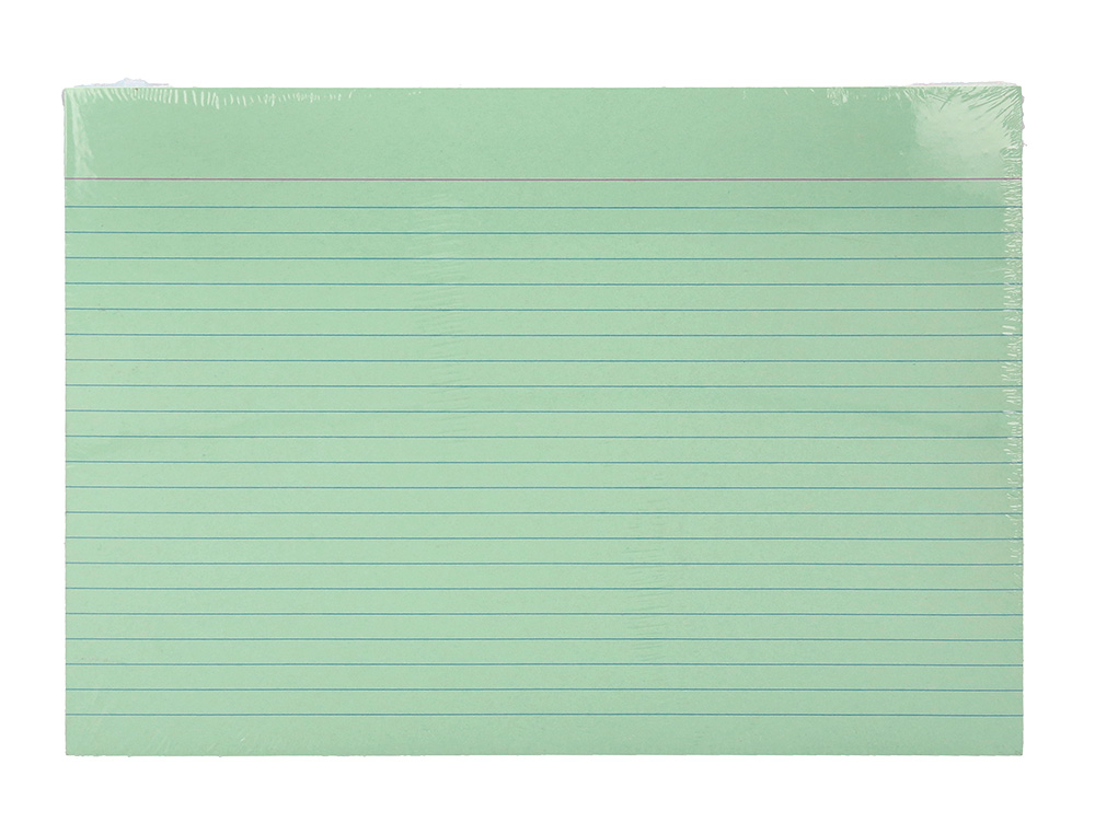 CARTAO LIDERPAPEL PARA ESTUDAR PAUTADO CARTOLINA DE CORES 180 GR 100X150MM EMBALAGEM DE 200 UNIDADES