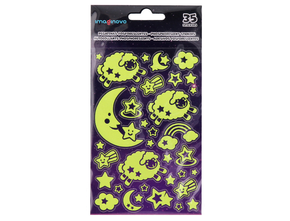 AUTOCOLANTES IMAGINOVO LUMINOSOS LUA 250X145 MM EM BLISTER