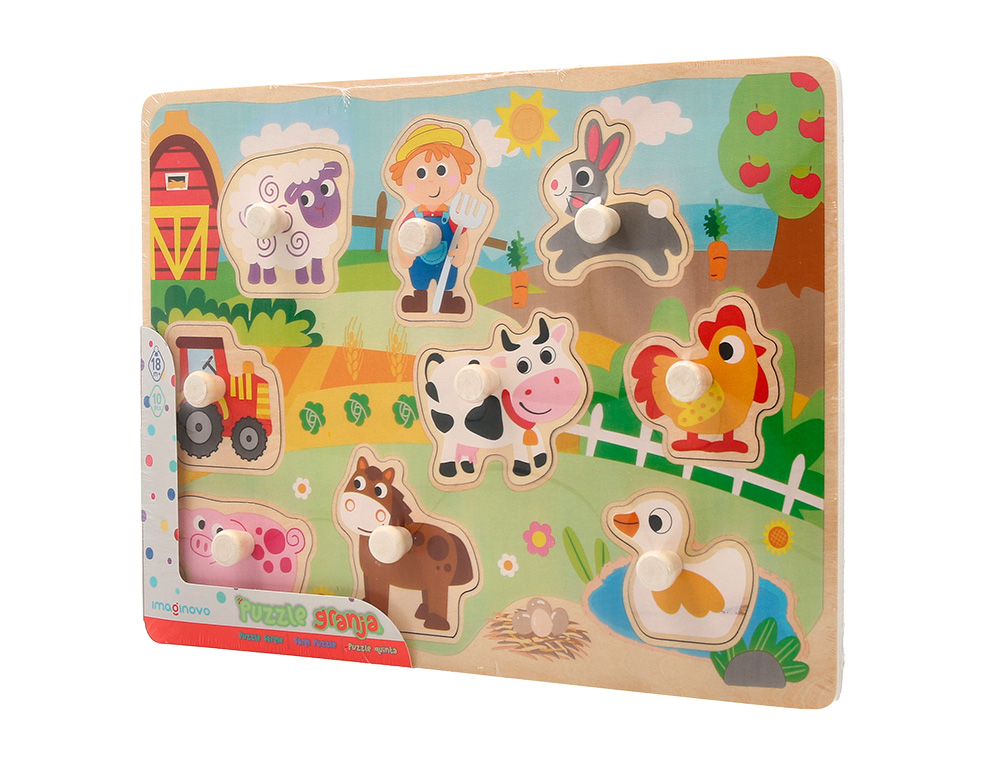 PUZZLE INFANTIL IMAGINOVO MADEIRA QUINTA +18 MESES 9 PECAS 30X22,5X1,5CM