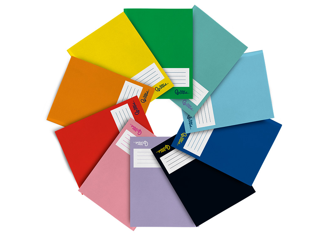CADERNO AGRAFADO LIDERPAPEL SMART DIN A5+ 48 F 75GR PAUTADO COM DUPLA MARGEM CORES SORTIDAS