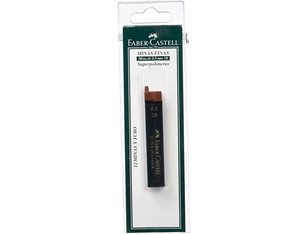 MINAS FABER GRAFITE 9065 0,5 MM HB - ESTOJO DE 12 MINAS