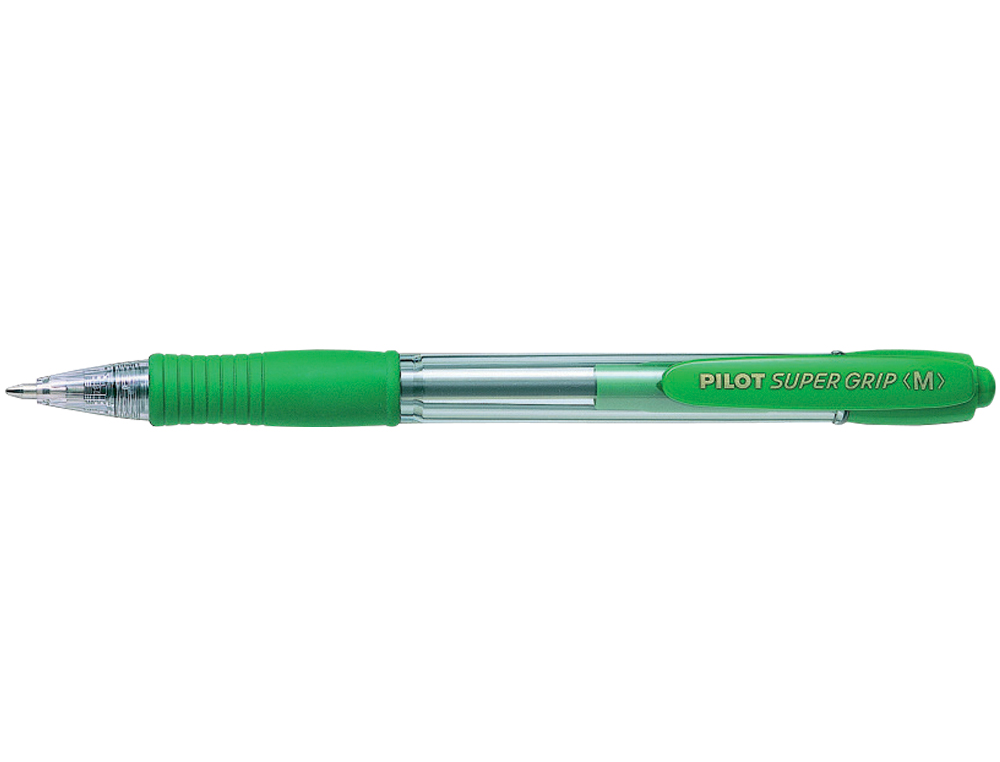 ESFEROGRAFICA PILOT SUPER GRIP VERDE -RETRATIL -COM GRIP-TINTA BASE DE OLEO