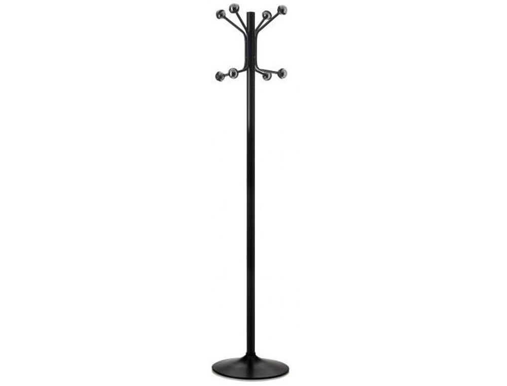 CABIDE COM PE SIE METALICO PRETO COM 8 SUPORTES 177 X 38 CM
