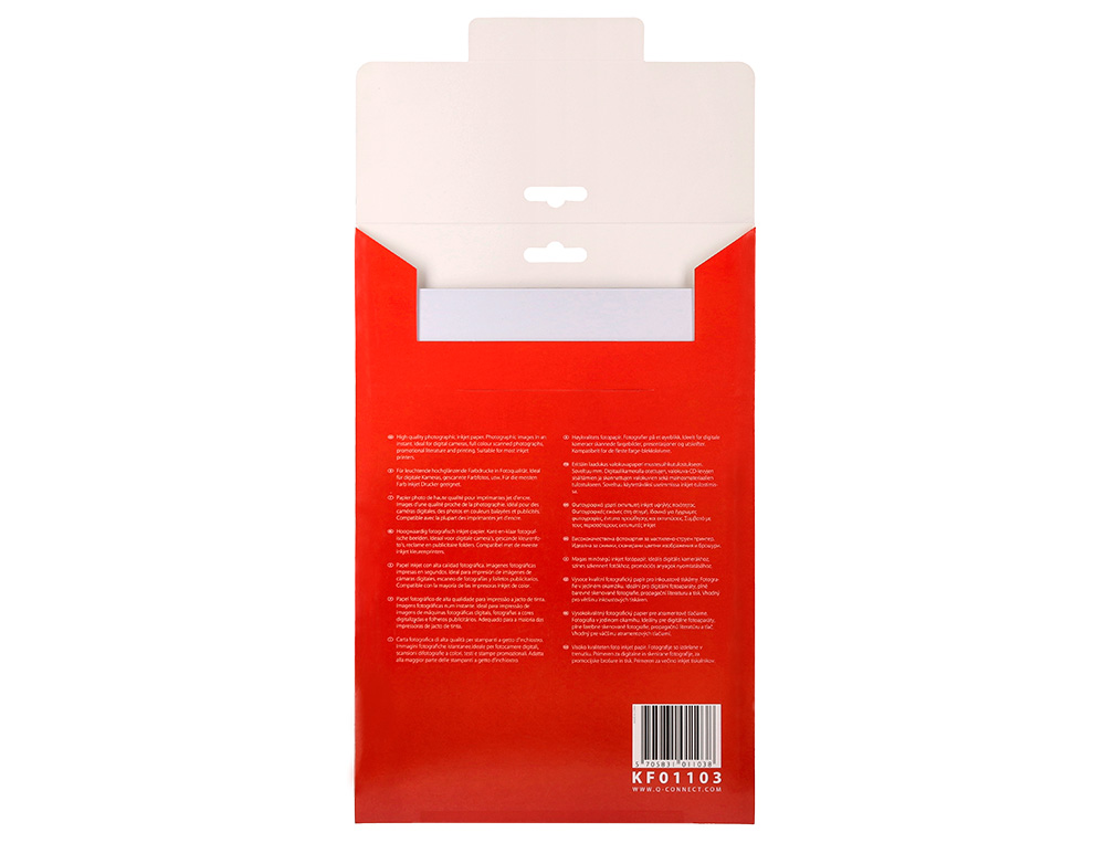 PAPEL FOTOGRAFIA Q-CONNECT GLOSSY 180 GR PAPEL REVESTIDO CAIXA 20 FOLHAS