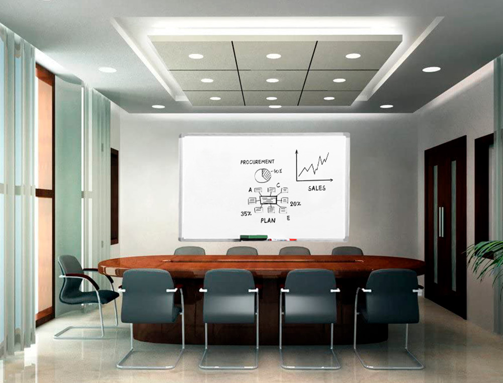 QUADRO EM MELAMINA Q-CONNECT C/CAIXILHO EM ALUMINIO 120 X 90 CM