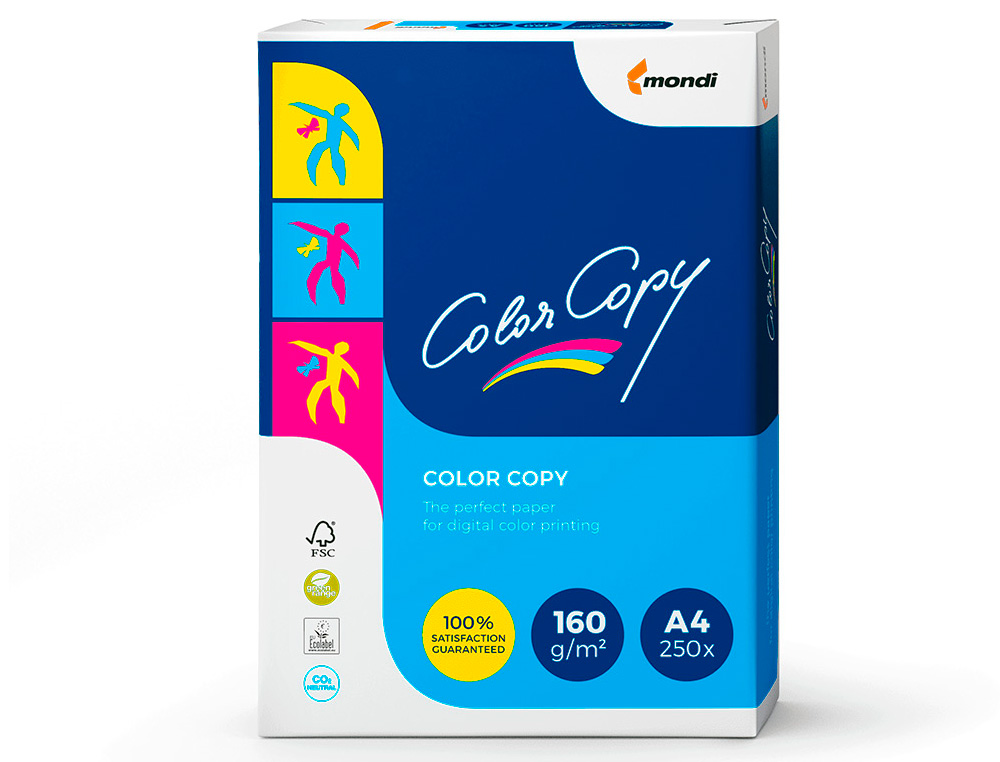 PAPEL COLOR COPY DIN A4 160 GR EMBALAGEM DE 250 FOLHAS