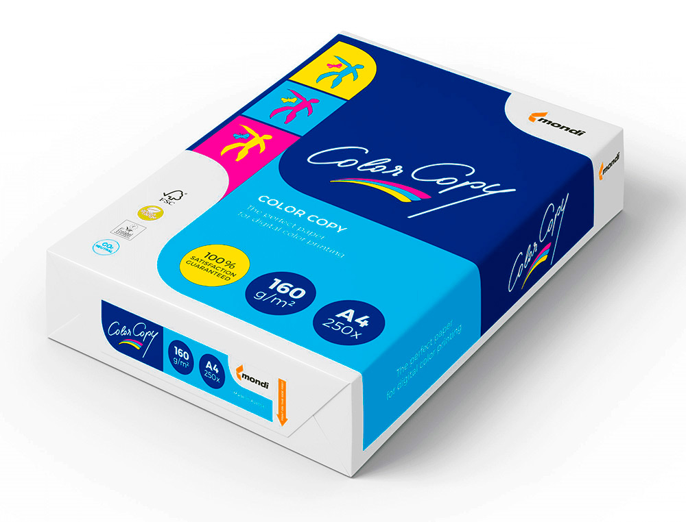 PAPEL COLOR COPY DIN A4 160 GR EMBALAGEM DE 250 FOLHAS