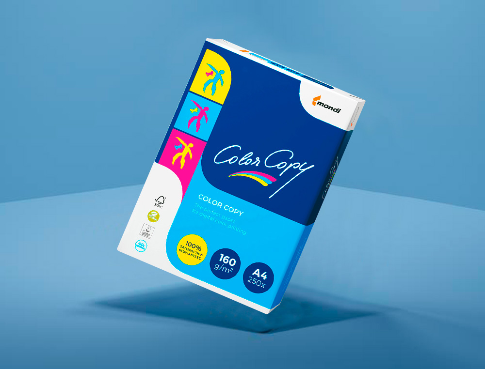 PAPEL COLOR COPY DIN A4 160 GR EMBALAGEM DE 250 FOLHAS