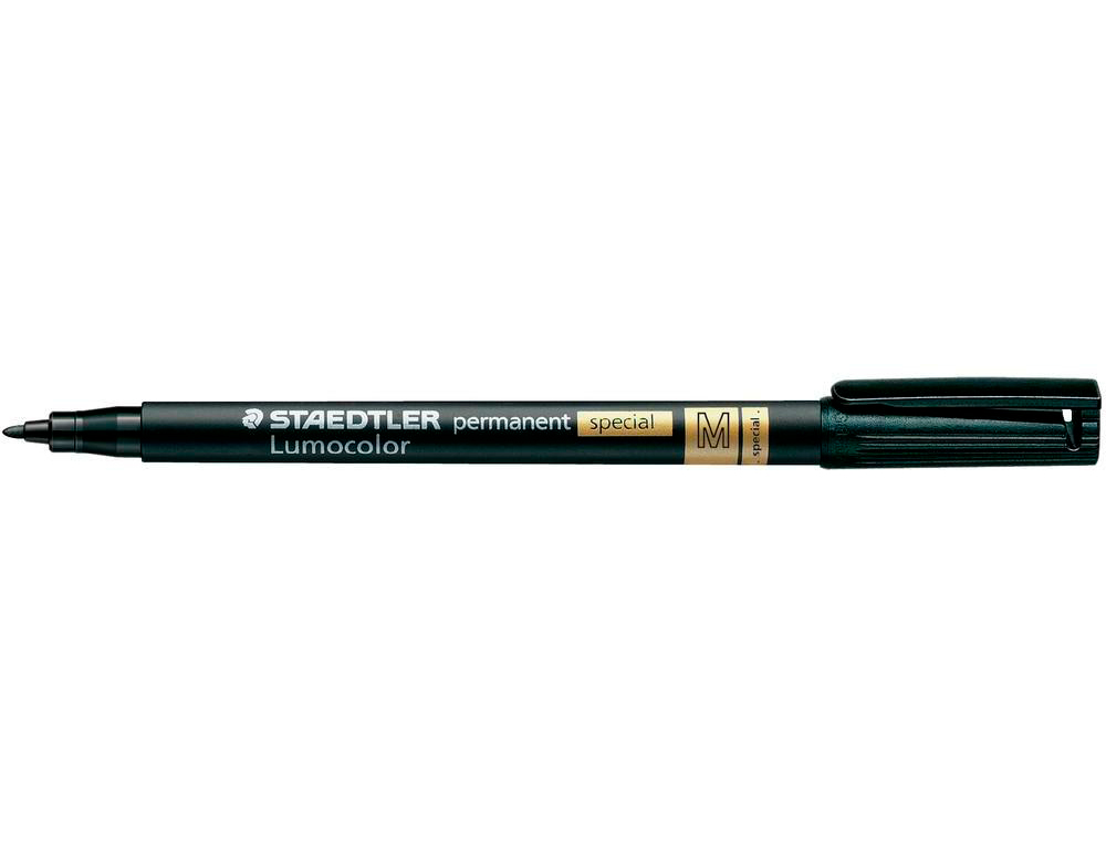 MARCADOR STAEDTLER LUMOCOR RETROPROJECAO PONTA DE FIBRA PERMANENTE SPECIAL 319-9 PRETO PONTA MEDIA REDONDA 1 MM
