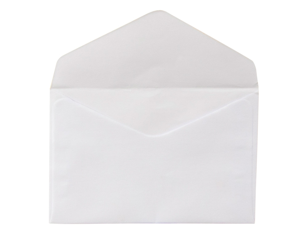ENVELOPE LIDERPAPEL N.0 CARTAO DE VISITA BRANCO 70 X 110 MM ENGOMADO PACK DE 100 UNIDADES