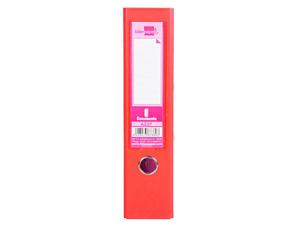 PASTA DE ARQUIVO DE ALAVANCA LIDERPAPEL DOCUMENTA PVC DIN A4 LOMBADA 75 MM VERMELHA