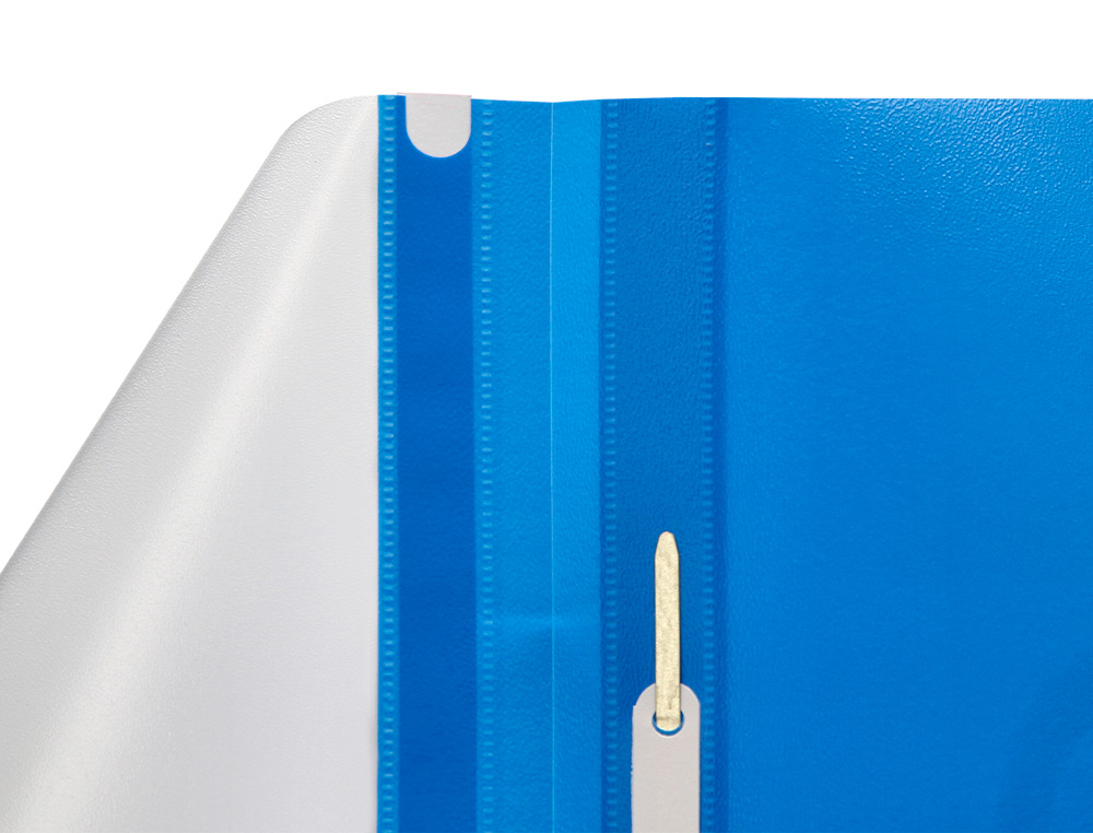 BOLSA DOSSIER Q-CONNECT FASTENER EM PLASTICO DIN A4 AZUL