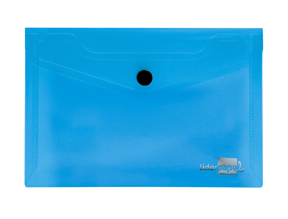 BOLSA PORTA DOCUMENTOS LIDERPAPEL COM MOLA DIN A7 AZUL