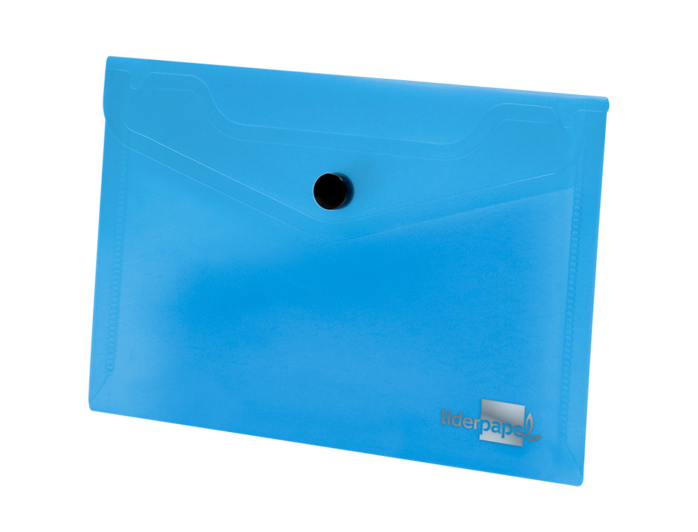 BOLSA PORTA DOCUMENTOS LIDERPAPEL COM MOLA DIN A7 AZUL