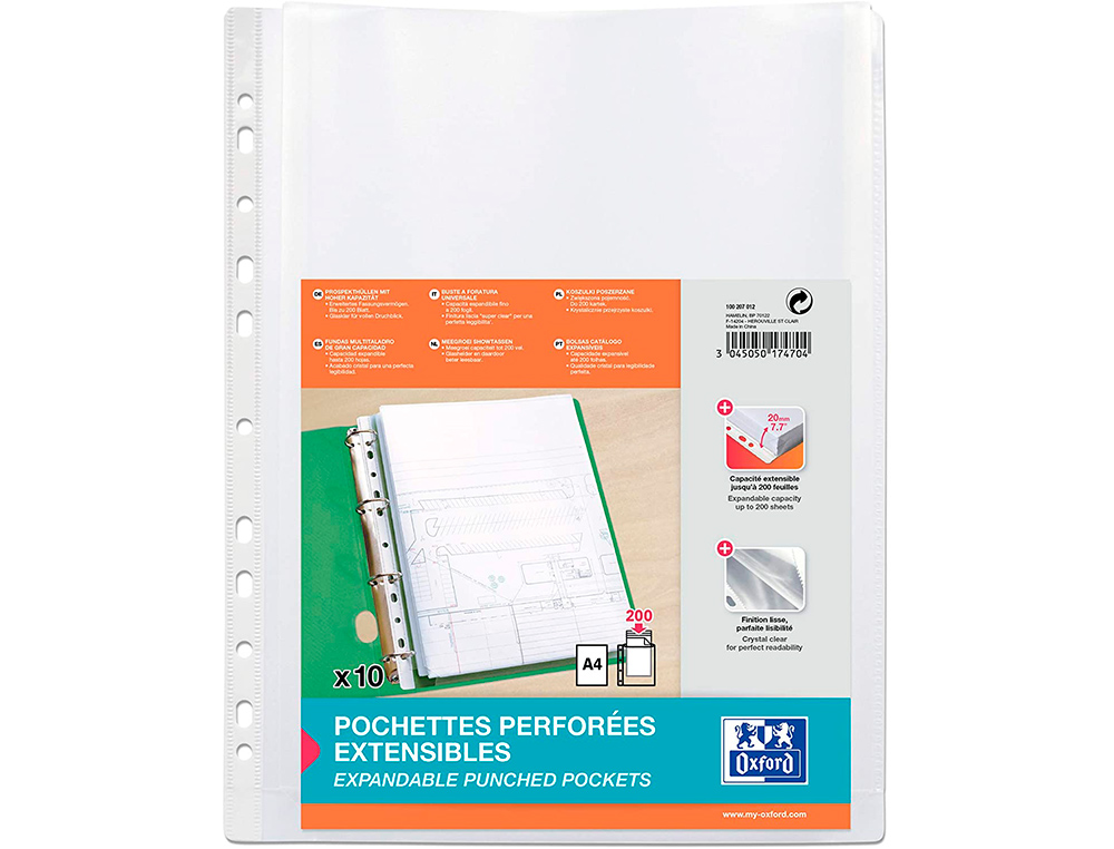 BOLSA CATALOGO/MICA OXFORD COM FOLE DIN A4 200 MICRONS