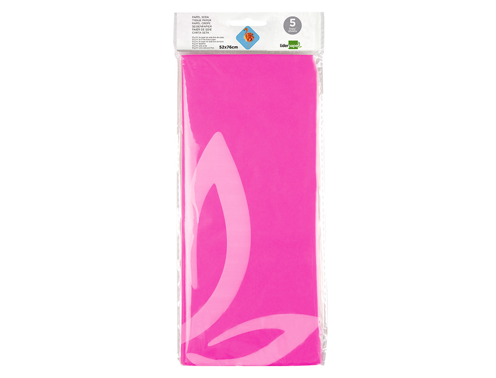 PAPEL SEDA LIDERPAPEL 52 X 76 CM 18 GR ROSA FORTE