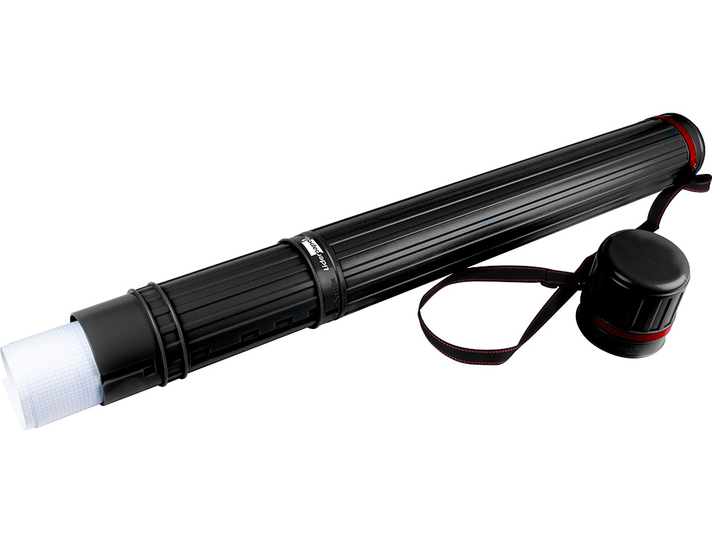 TUBO PORTA DESENHOS EXTENSIVEL 125 CM PRETO