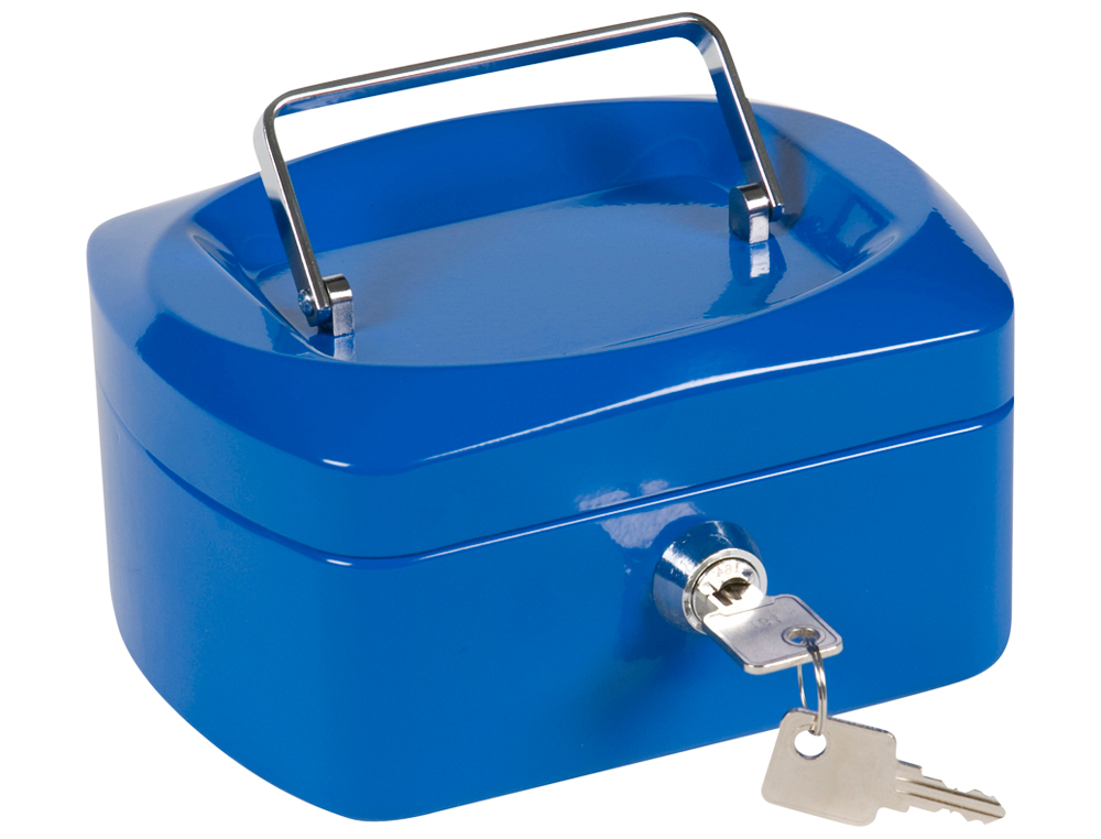 COFRE COM BANDEJA PARA MOEDAS Q-CONNECT 152X80X115 MM AZUL