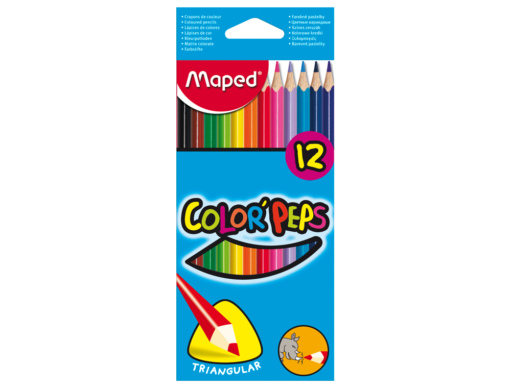 LAPIS DE COR MAPED TRIANGULARES CAIXA DE 12 UNIDADES