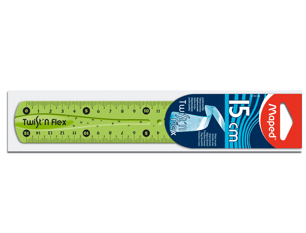 REGUA PLASTICO FLEXIVEL MAPED DE 15 CM CORES SORTIDAS