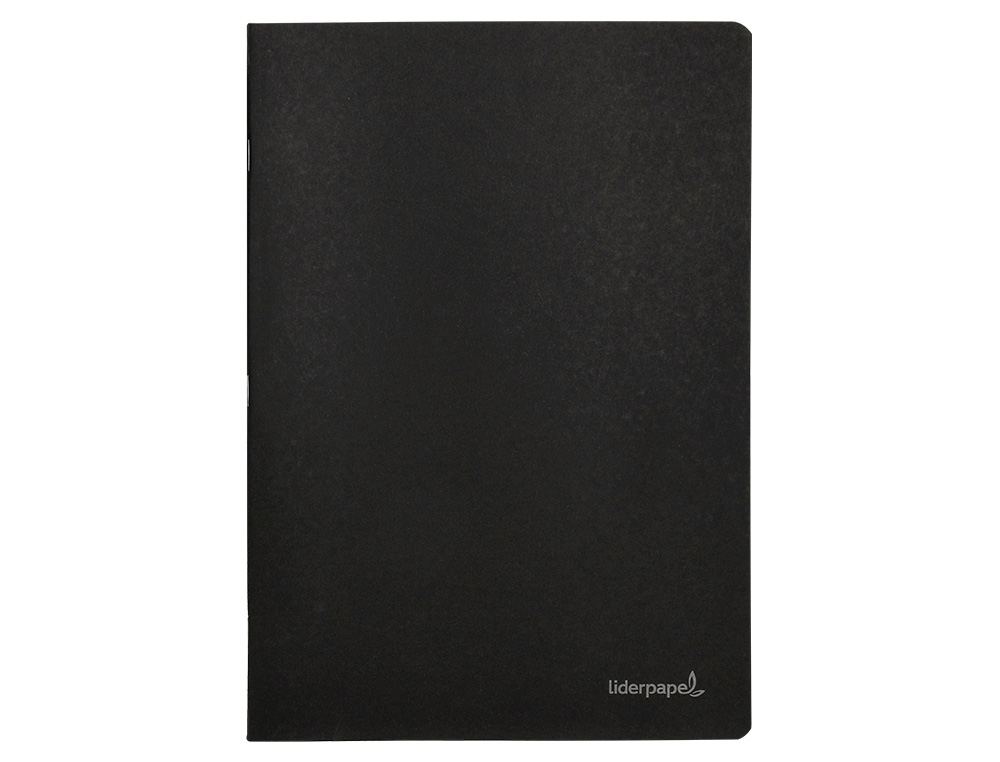 CADERNO AGRAFADO LIDERPAPEL CAPA PRETA DIN A4 80 F LISO 60GR