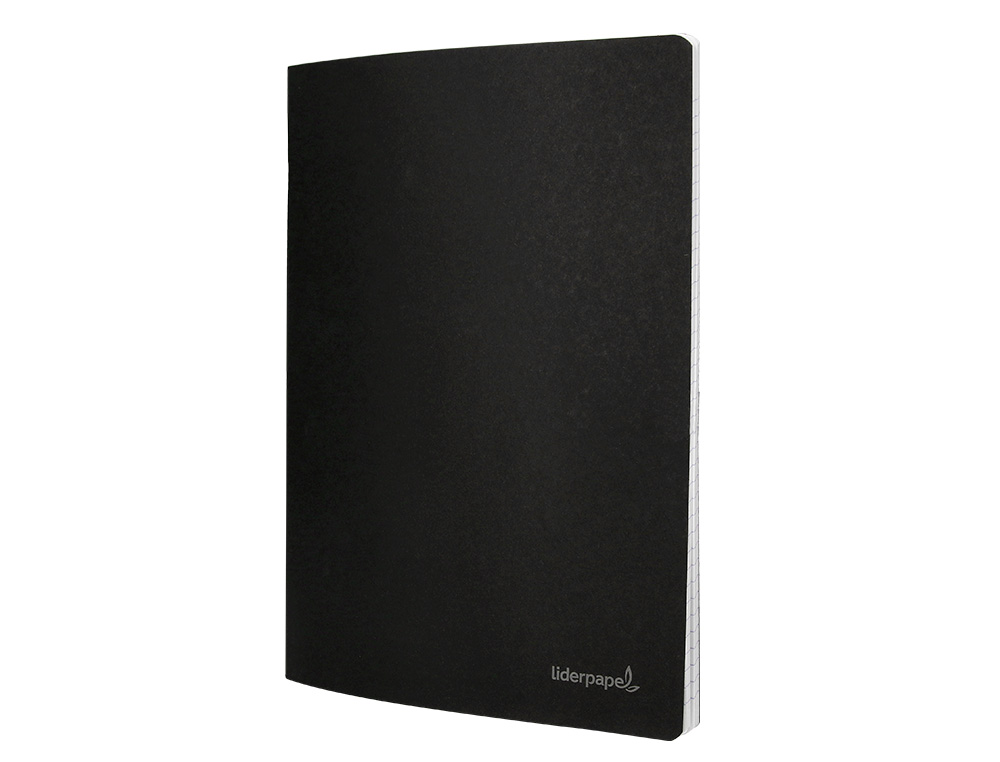 CADERNO AGRAFADO LIDERPAPEL CAPA PRETA DIN A4 80 F LISO 60GR