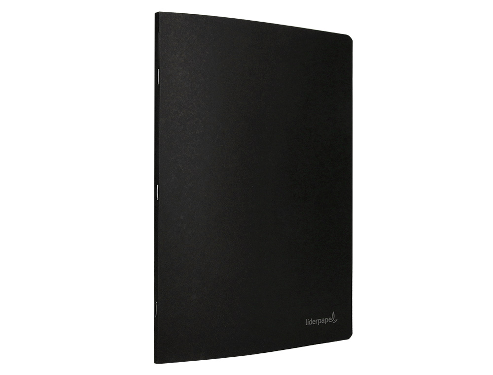 CADERNO AGRAFADO LIDERPAPEL CAPA PRETA DIN A4 80 F LISO 60GR