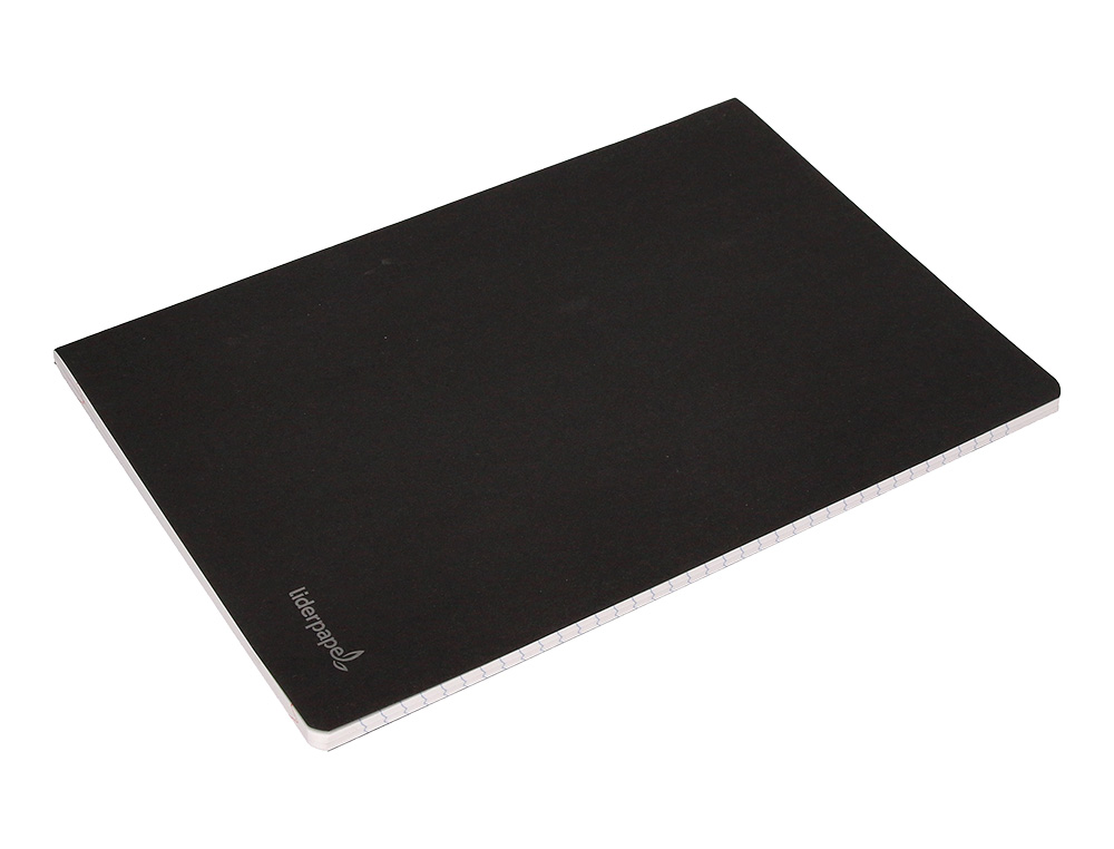 CADERNO AGRAFADO LIDERPAPEL CAPA PRETA DIN A4 80 F LISO 60GR