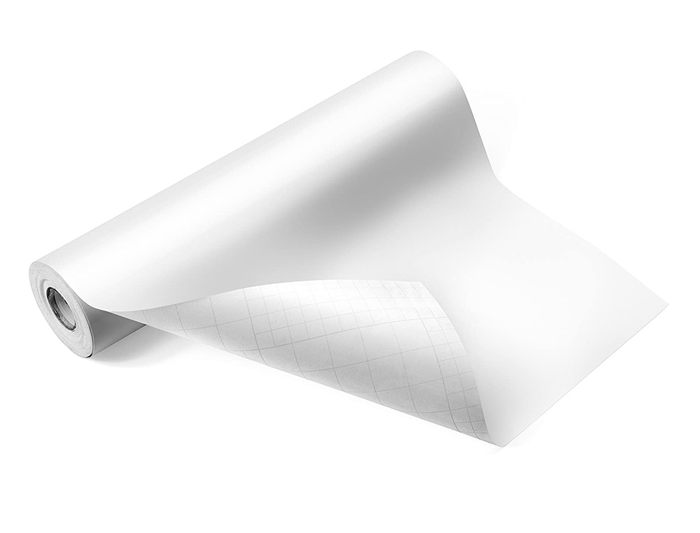ROLO ADESIVO LIDERPAPEL UNICOLOR BRANCO BRILHO ROLO DE 0,45 X 20 MT