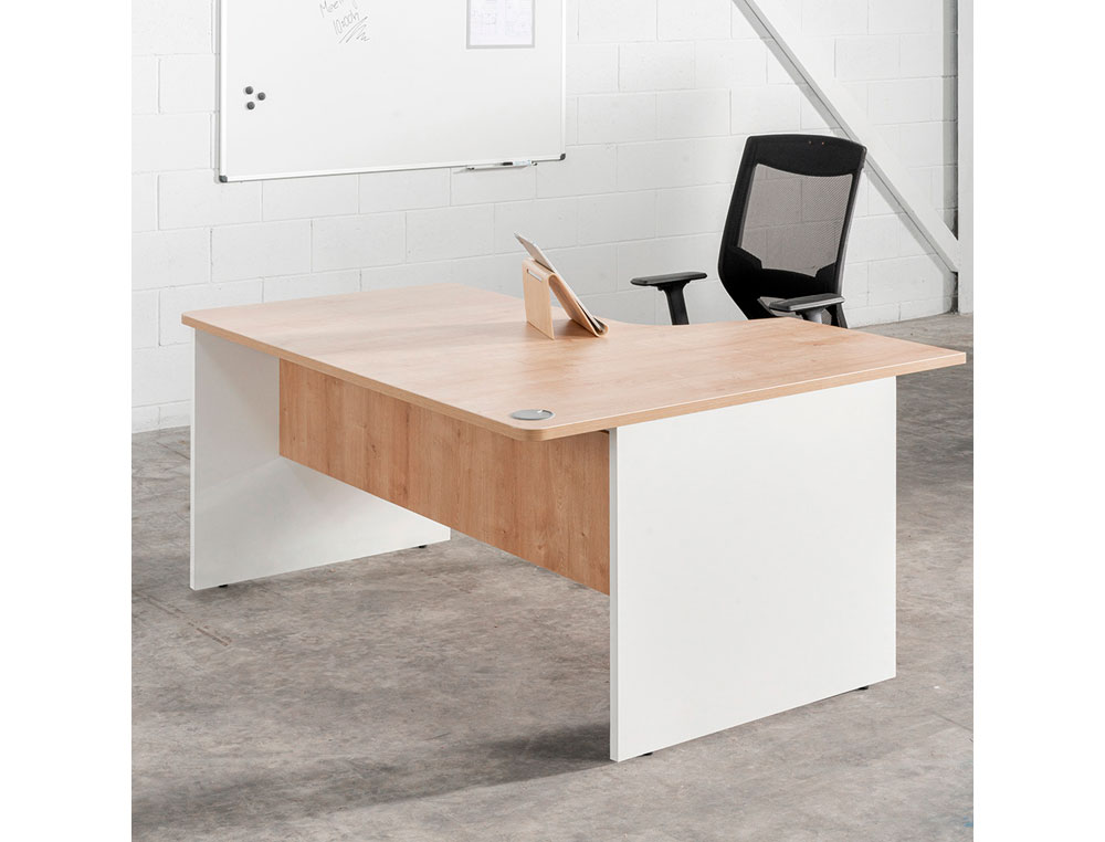 MESA DE ESCRITORIO ROCADA SERIE WORK 140X80 CM ACABAMENTO AW04 BRANCO/BRANCO