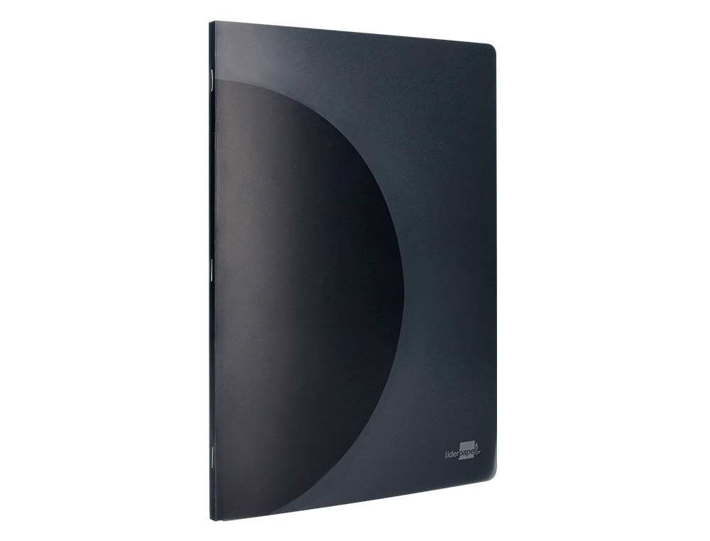 CADERNO AGRAFADO LIDERPAPEL 360 CAPA DE PLASTICO DIN A5 48 F 90 GR 5MM COM DUPLA MARGEM CAPA PRETA