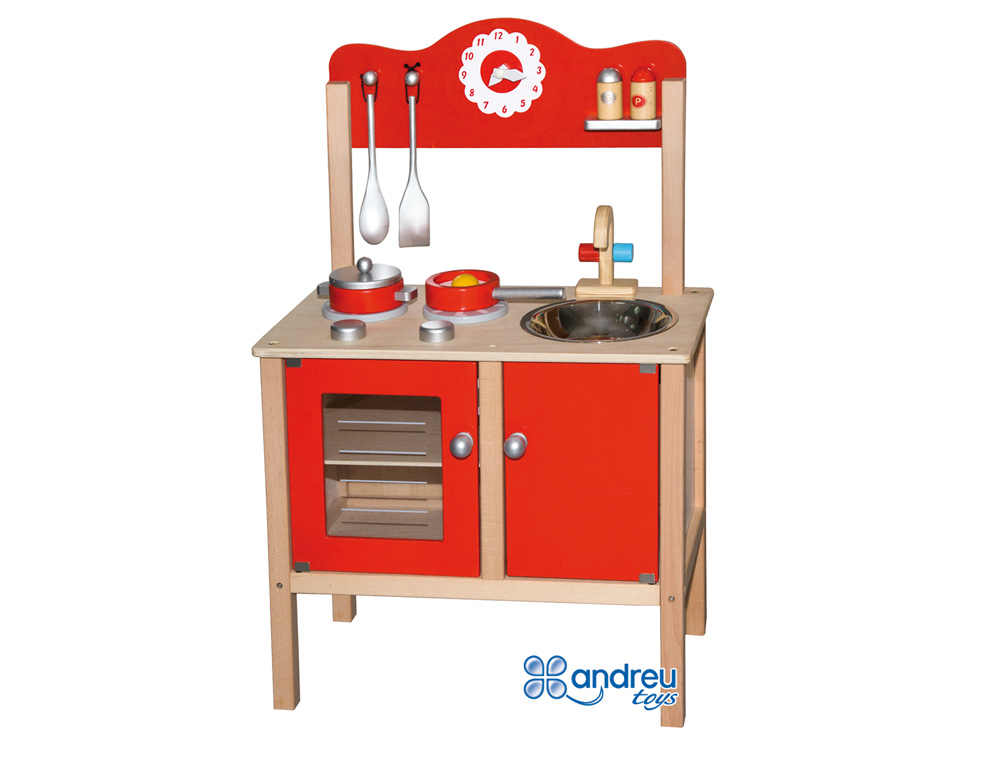 JOGO ANDREUTOYS COZINHA MADEIRA COM COMPLEMENTOS 53,5X29,5X83 CM