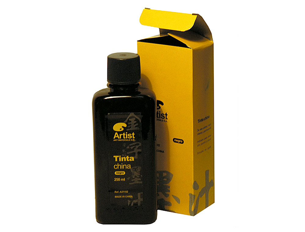 TINTA DA CHINA ARTIST PRETA FRASCO 250 ML
