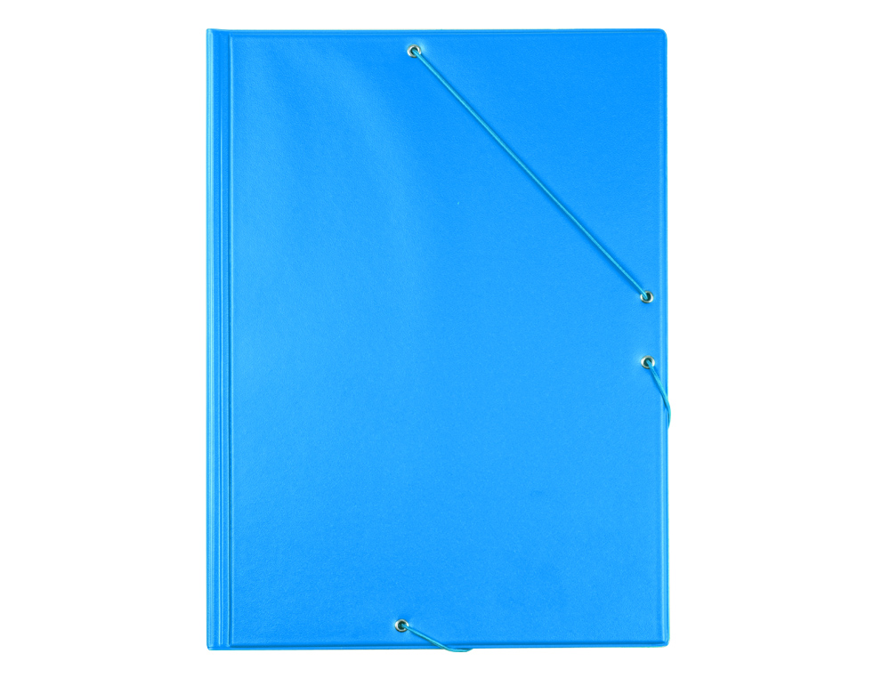 PASTA DE ELASTICOS LIDERPAPEL FOLIO 3 ABAS CARTAO FORRADO PVC AZUL